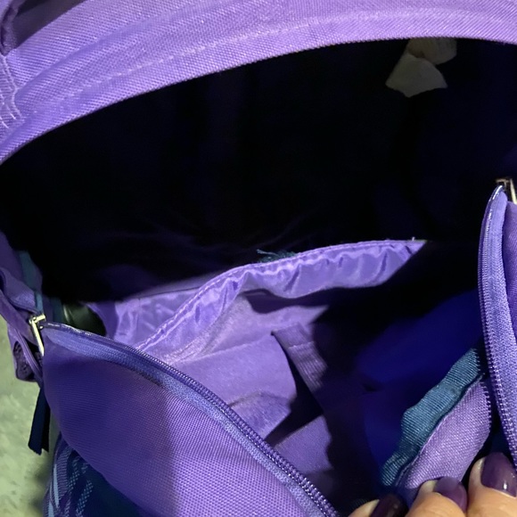 Jansport Bags Jansport Rolling Backpackpurple And Plaid Poshmark